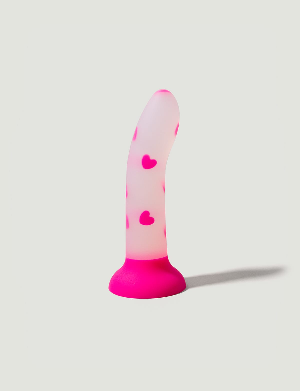 CalExotics Glow Stick Heart silicone dildo • Afterglo